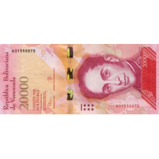 (444) Venezuela P99a - 20.000 Bolivares Year 2016 (Wide Security Thread)